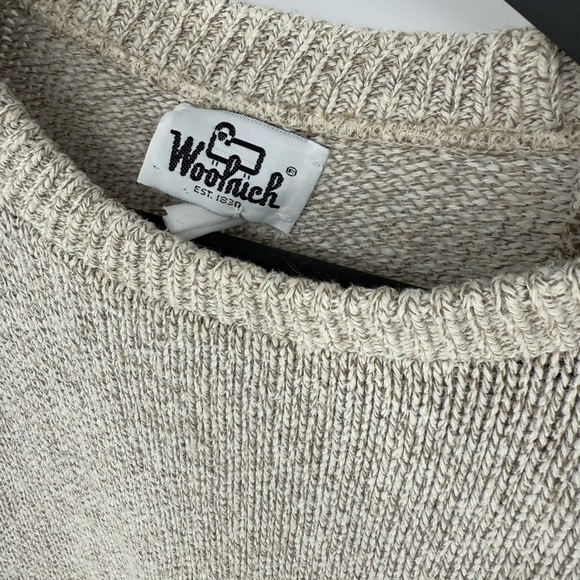 Woolrich Womens long sleeve beige crew neck‎ knit sweater sz Medium. - Picture 5 of 9